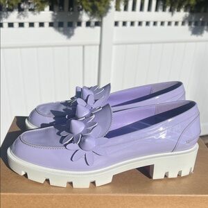 Christian Louboutin Lilac Floral Loafers. Size 41.5